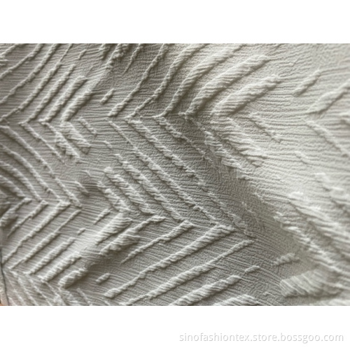 3D Jacquard Polyester Spandex Fabric untuk Musim Panas